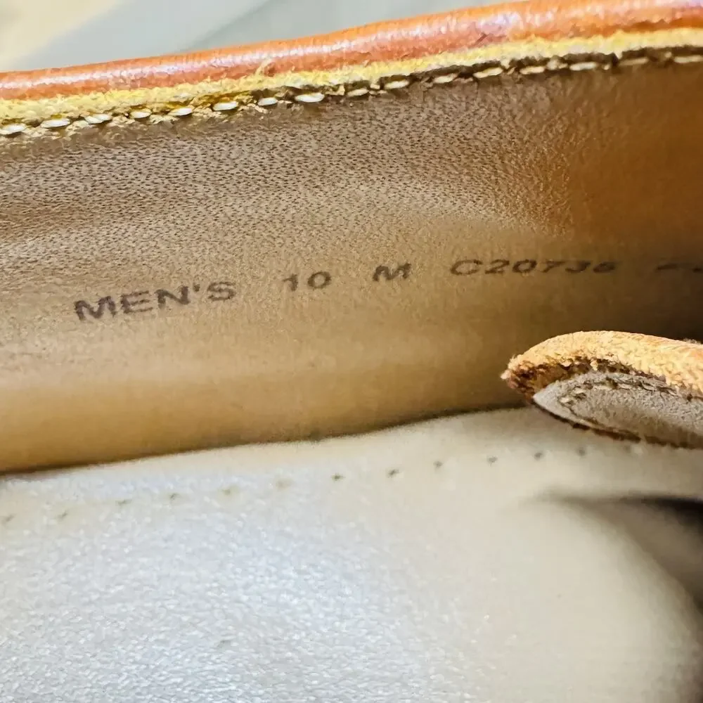 Cole Haan Shoes Mens 10 Light Brown Leather Grand OS Wingtip Oxford Dress Brogue